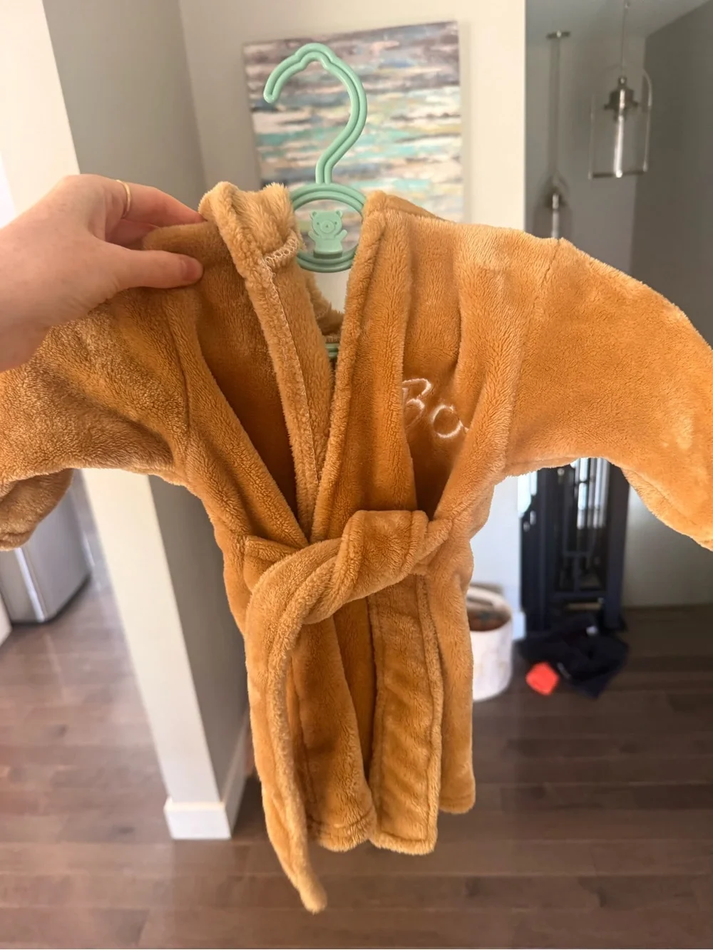 Bo monogrammed Reindeer Baby Robe 0-9 months